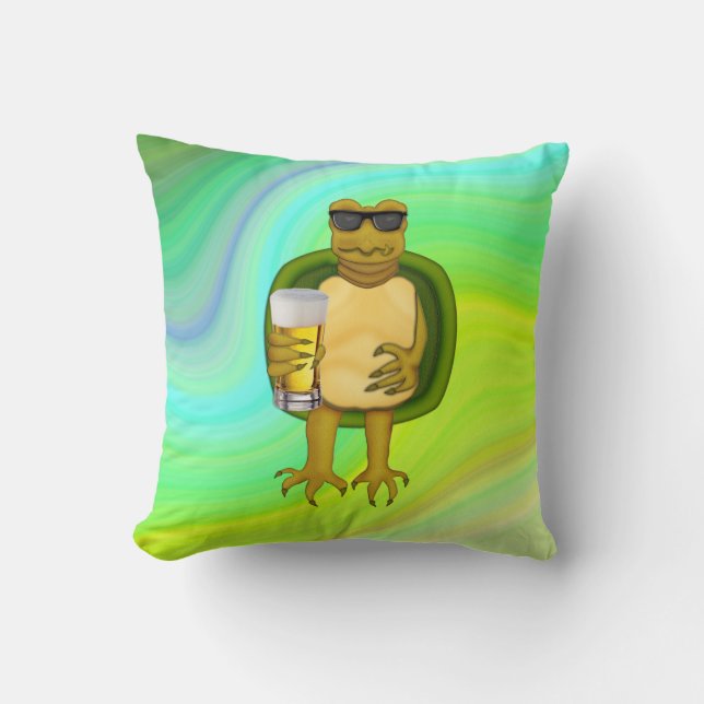 Thirsty Turtle Kudde (Framsida)