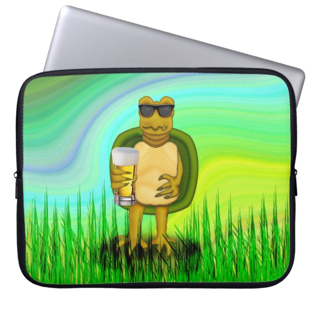 Thirsty Turtle Laptop Fodral (Framsidan)