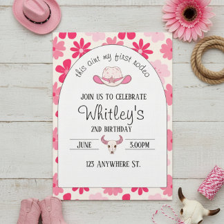 this aint my first rodeo. 2nd birthday invitation inbjudningar