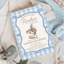 This Ain't My First Rodeo Gingham Inbjudningar