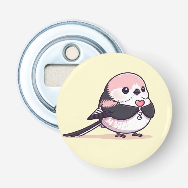 This bird is called a "Japanese long-tailed tit" Flasköppnare (Framsidan)