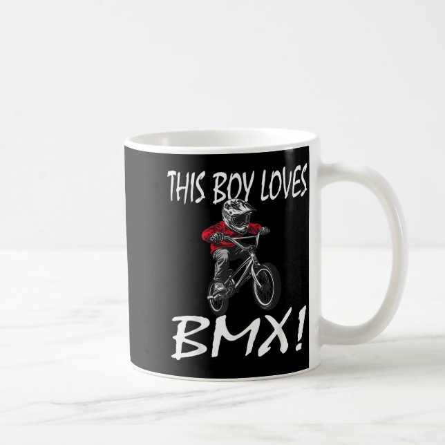 This Boy Loves Bmx, Kids Bmx  Kaffemugg (Höger)