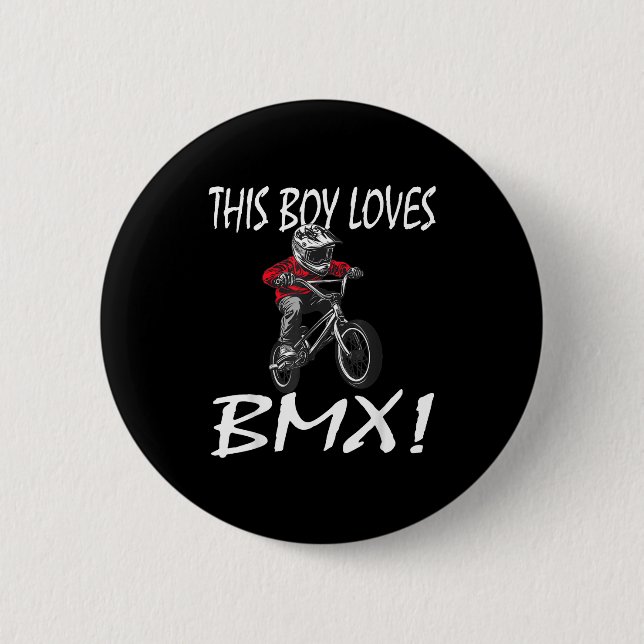 This Boy Loves Bmx, Kids Bmx  Knapp (Framsida)
