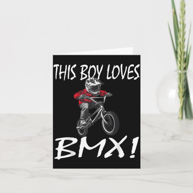 This Boy Loves Bmx, Kids Bmx  Kort (Framsida)