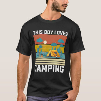 This Boy Loves Camping girl T Shirt