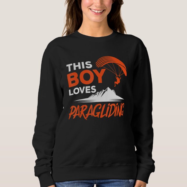 This Boy Loves Paragliding Paraglider Paraglide Pa T Shirt (Framsida)