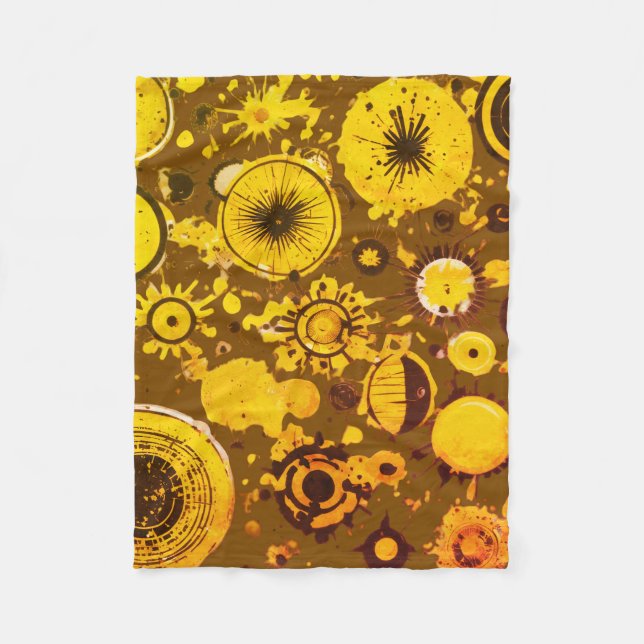 This Bunch of yellow splatter  Fleecefilt (Framsidan)