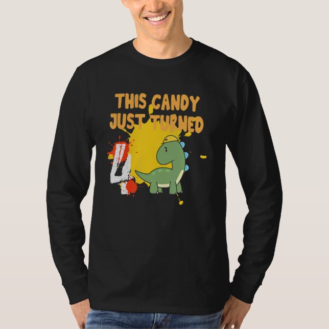 This Candy Just Turned 4 Apparel T Shirt (Framsida)
