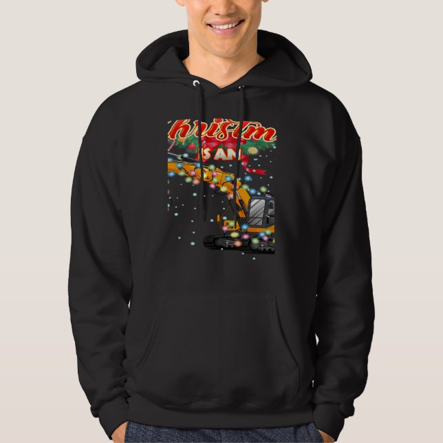 This Christmas All I Want is an Excavator Hoodie (Framsida)