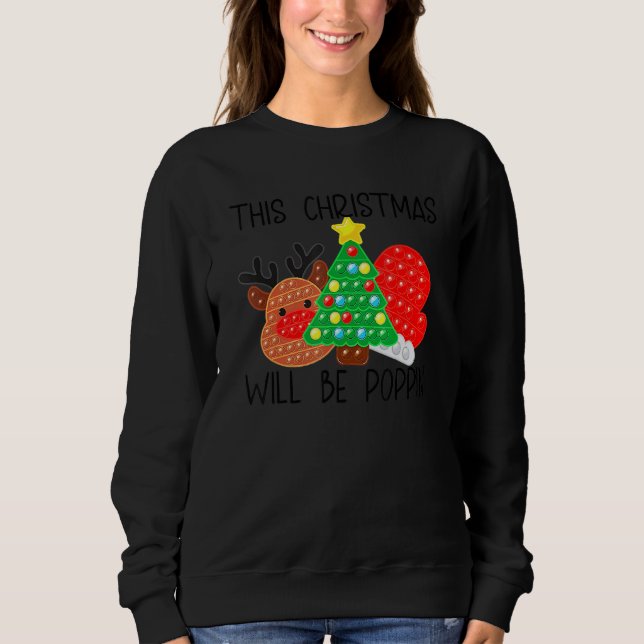 This Christmas Will Be Poppin Merry Christmas Xmas T Shirt (Framsida)