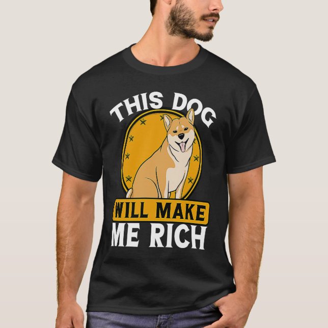 This Dog will Make You Rich Cryptocurrency Crypto  T Shirt (Framsida)