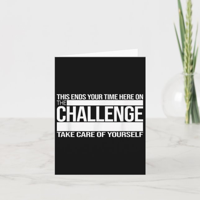This Ends Your Time Here On The Challenge Take Car Kort (Framsida)