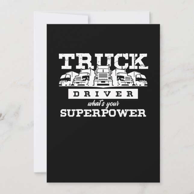 This Evolution Truck Driver Cool Truck Driver Gift Inbjudningar (Framsida)