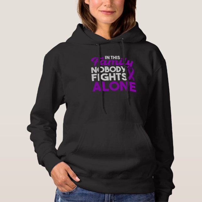 This Family Nobody Fights Alone Epilepsy Awareness T Shirt (Framsida)
