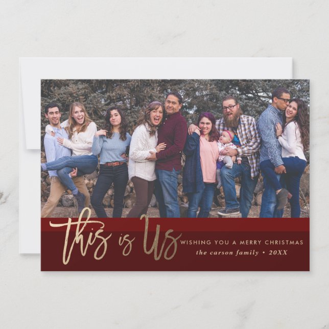 *This för julfotokort är Us* Inbjudningar (Framsida)