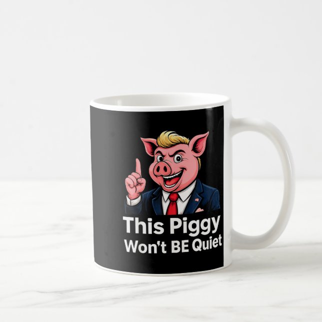 This Ggy Won’t Be Quiet Funny Litical Parody  Kaffemugg (Höger)
