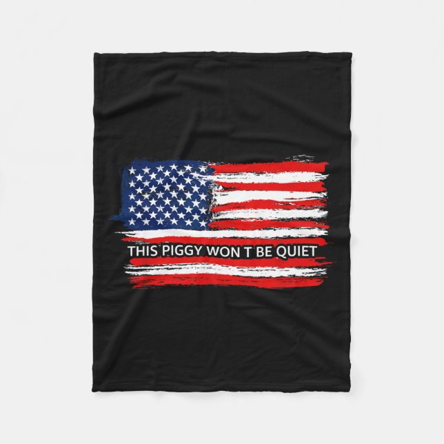 This Ggy Won't Be Quiet Funny Flag  Fleecefilt (Framsidan)