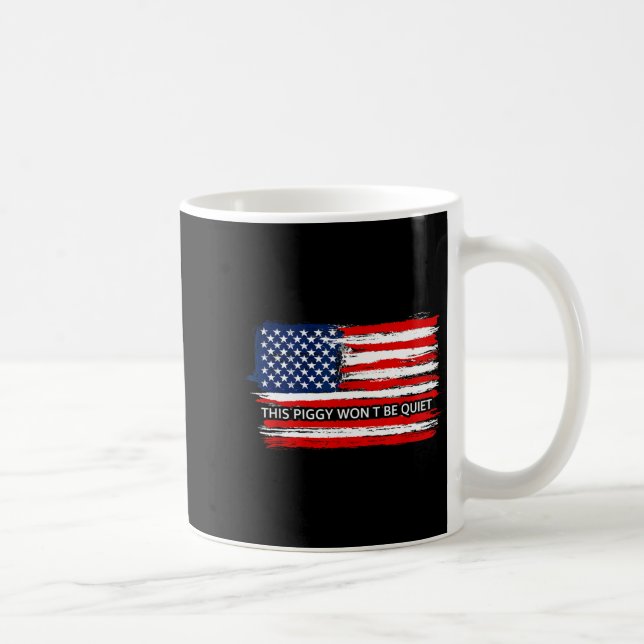 This Ggy Won't Be Quiet Funny Flag  Kaffemugg (Höger)