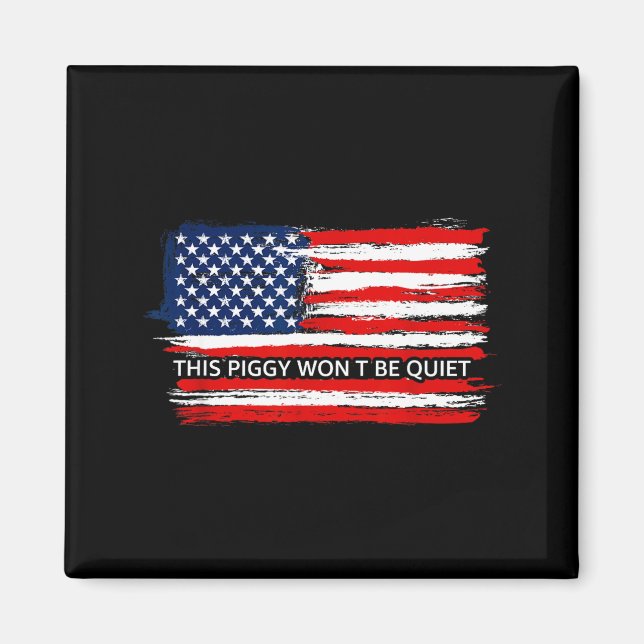This Ggy Won't Be Quiet Funny Flag  Magnet (Framsidan)