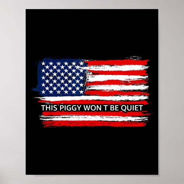 This Ggy Won't Be Quiet Funny Flag  Poster (Framsidan)