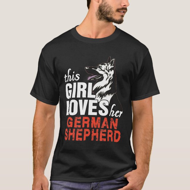 This Girl  Her German Shepherd T Shirt (Framsida)