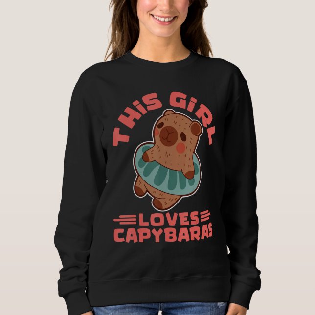 This Girl Loves Capybaras Rodent Animal Capybara T Shirt (Framsida)