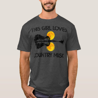 This Girl Loves Country Music Tshirt Guitar Lake S T Shirt
