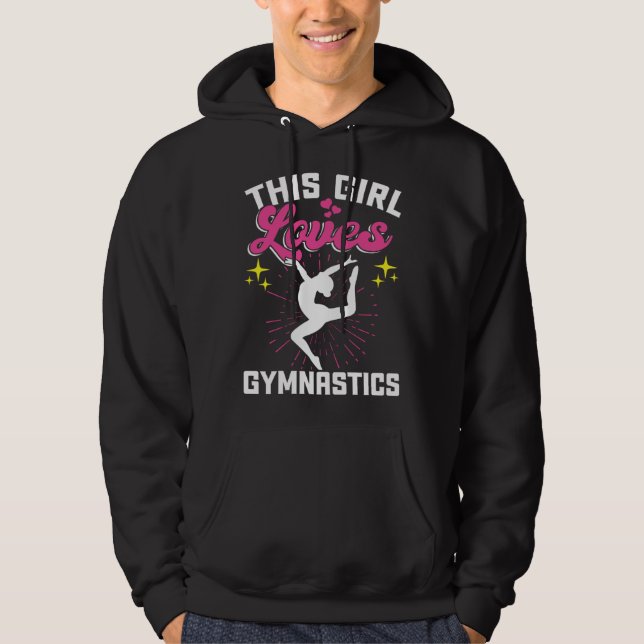 This Girl Loves Gymnastics Hoodie (Framsida)