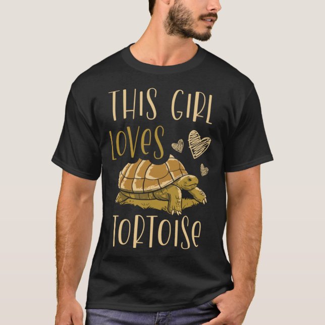 This Girl Loves Tortoise Sea Turtle  Marine Biolog T Shirt (Framsida)