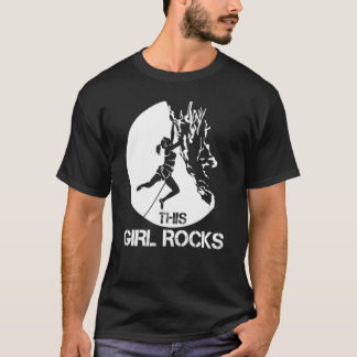 This Girl Rocks Rock Climbing Boulder Carabiner Cl T Shirt