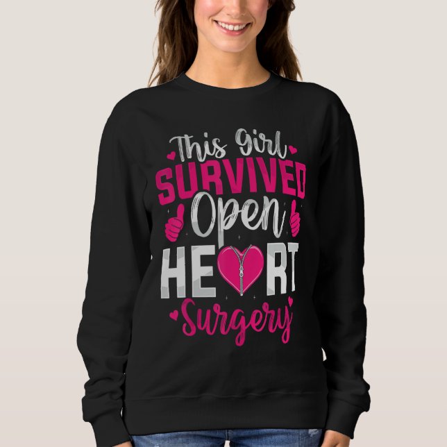 This Girl Survived Open Heart Surgery Bypass Surge T Shirt (Framsida)