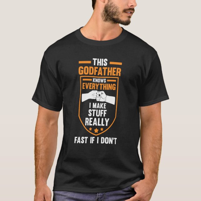 this godfather knows everything goddad t shirt (Framsida)