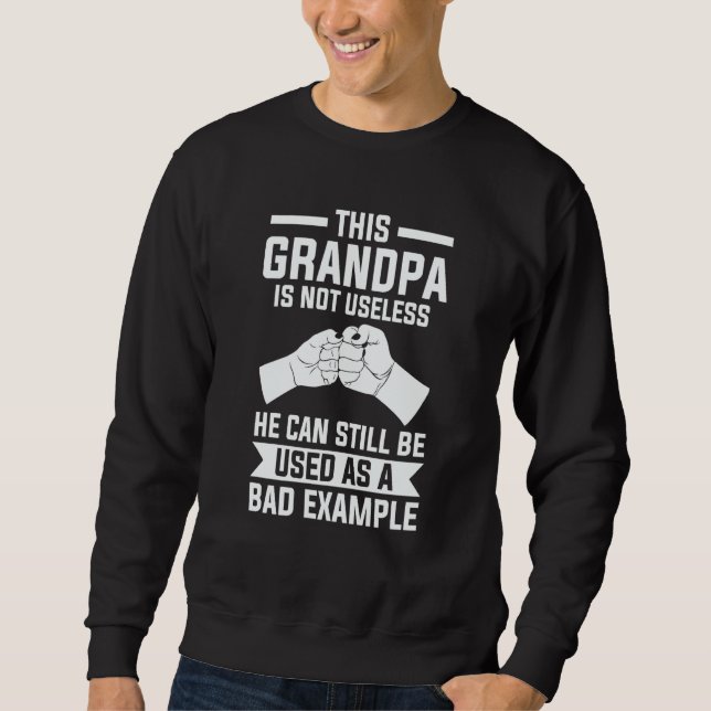 this grandpa is not useless he can still grandfath lång ärmad tröja (Framsida)