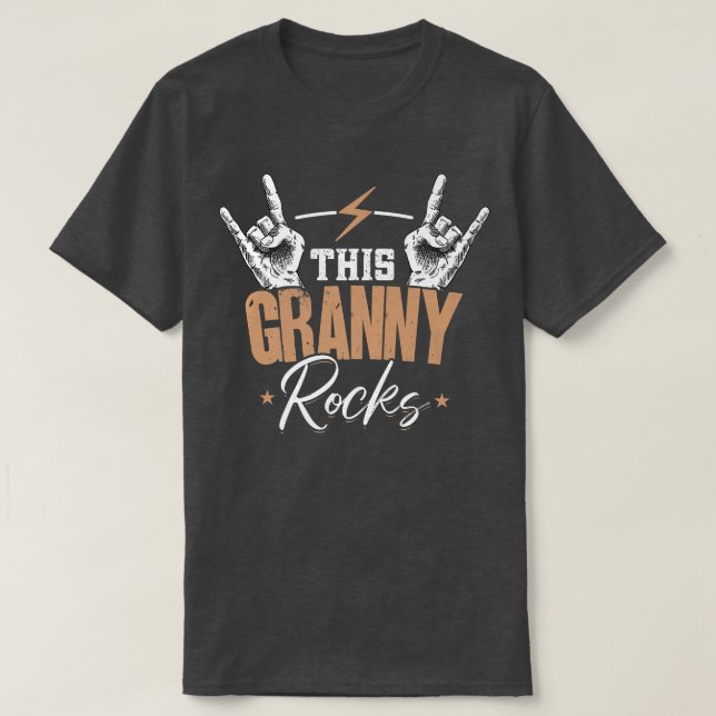 This Granny RocksElectronic Rock Guitar1182 T Shirt (Design framsida)
