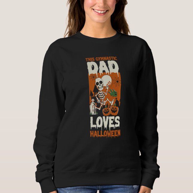 This Gymnastic Dad Loves Halloween Dad Halloween T Shirt (Framsida)