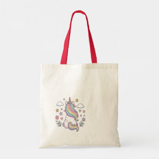 This is a bag with a cute unicorn. tygkasse