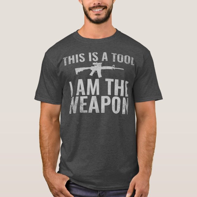This is a Tool I Am The Weapon Veterans T Shirt (Framsida)