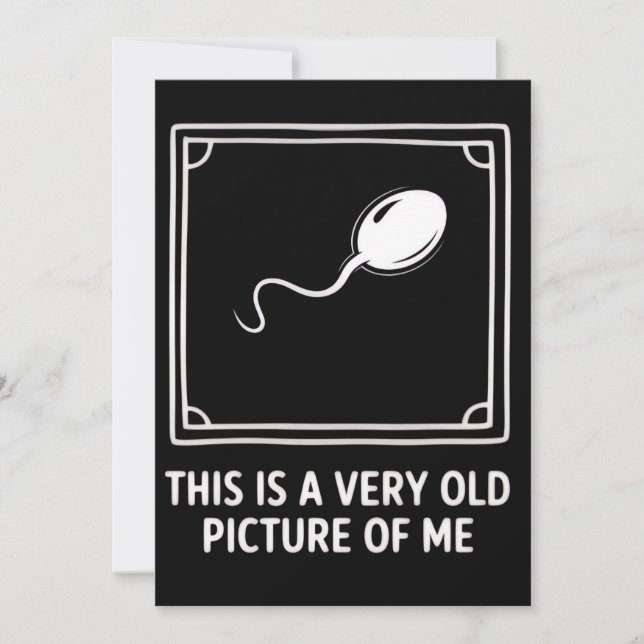 This is a Very Old Picture of me Gag Funny  Inbjudningar (Framsida)