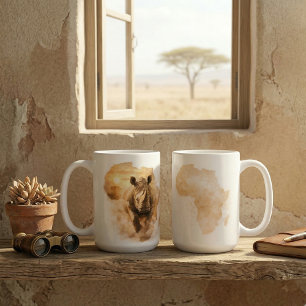 This Is Africa Rhino Afrikansk styrka Wildlife Kaffemugg