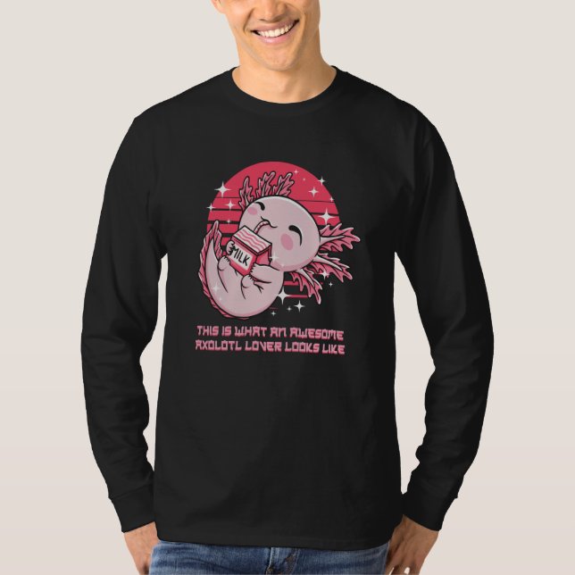 This Is an Awesome Axolotl Looks Like Animal Meme T Shirt (Framsida)