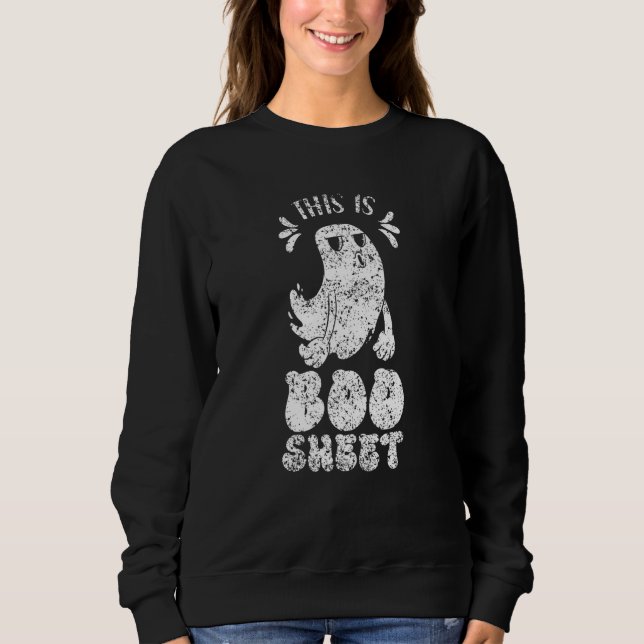 This Is Boo Sheet Cute Scary Ghost Halloween T Shirt (Framsida)