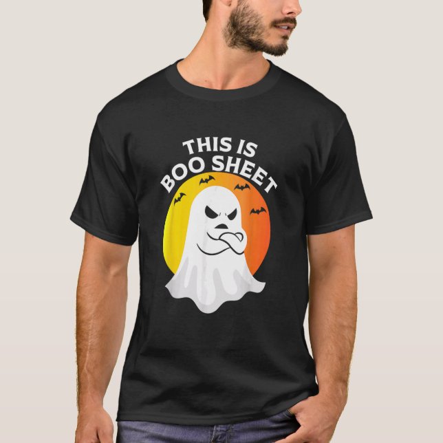 This Is Boo Sheet Ghost Retro Halloween Costume_1 T Shirt (Framsida)
