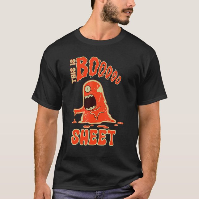 This Is Boo Sheet Ghost Retro Halloween Costume Me T Shirt (Framsida)