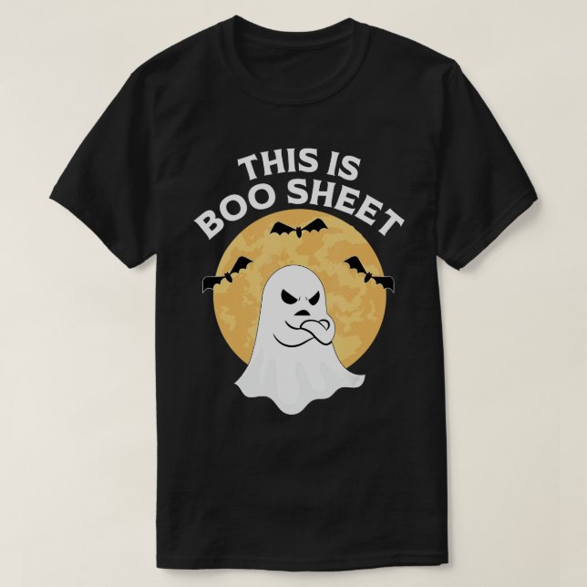 This Is Boo Sheet Ghost Retro Halloween Costume Me T Shirt (Design framsida)