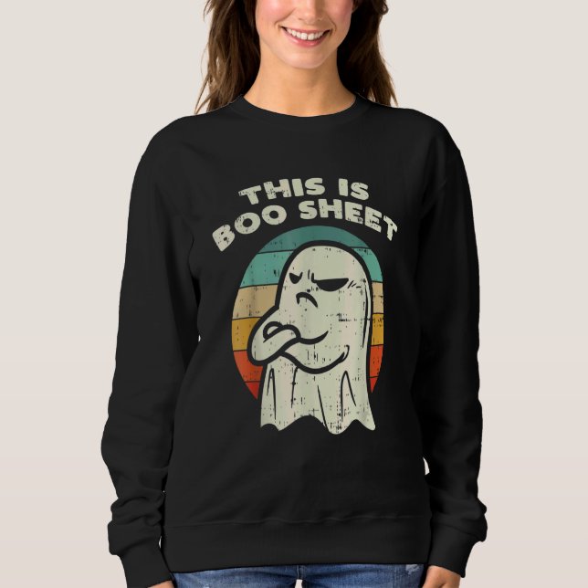 This Is Boo Sheet Ghost Retro Halloween Costume Me T Shirt (Framsida)