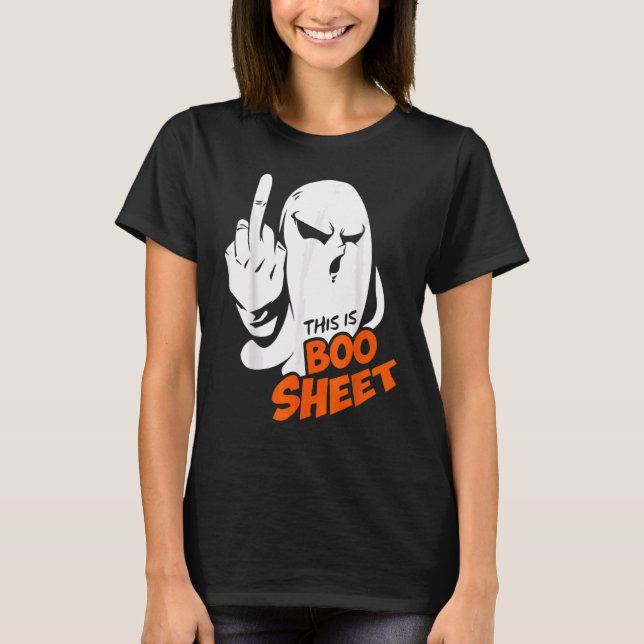 This Is Boo Sheet Ghost Retro Halloween Costume Me T Shirt (Framsida)
