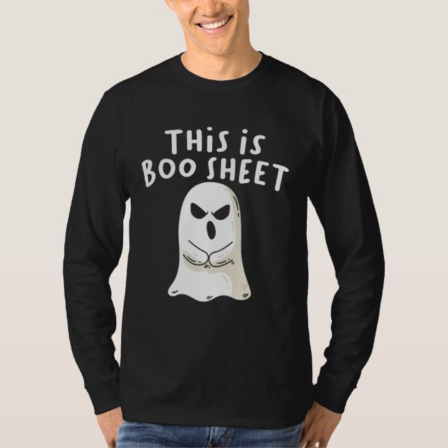 This Is Boo Sheet Ghost Retro Halloween Costume Me T Shirt (Framsida)