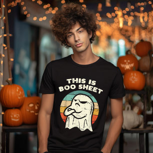 This Is Boo Sheet Ghost Retro Halloween Kostym T Shirt