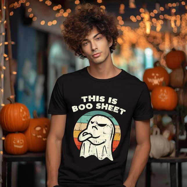 This Is Boo Sheet Ghost Retro Halloween Kostym  T Shirt (Skapare uppladdad)