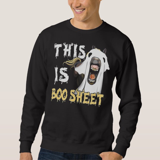 This Is Boo Sheet Horse Lång Ärmad Tröja (Framsida)